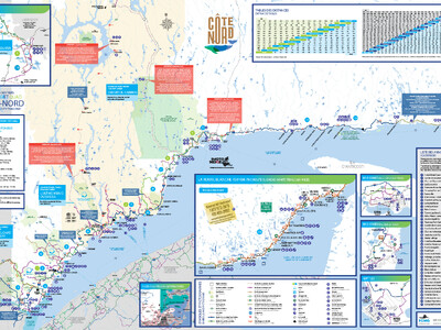 Carte des sentiers de motoneige de la Côte-Nord